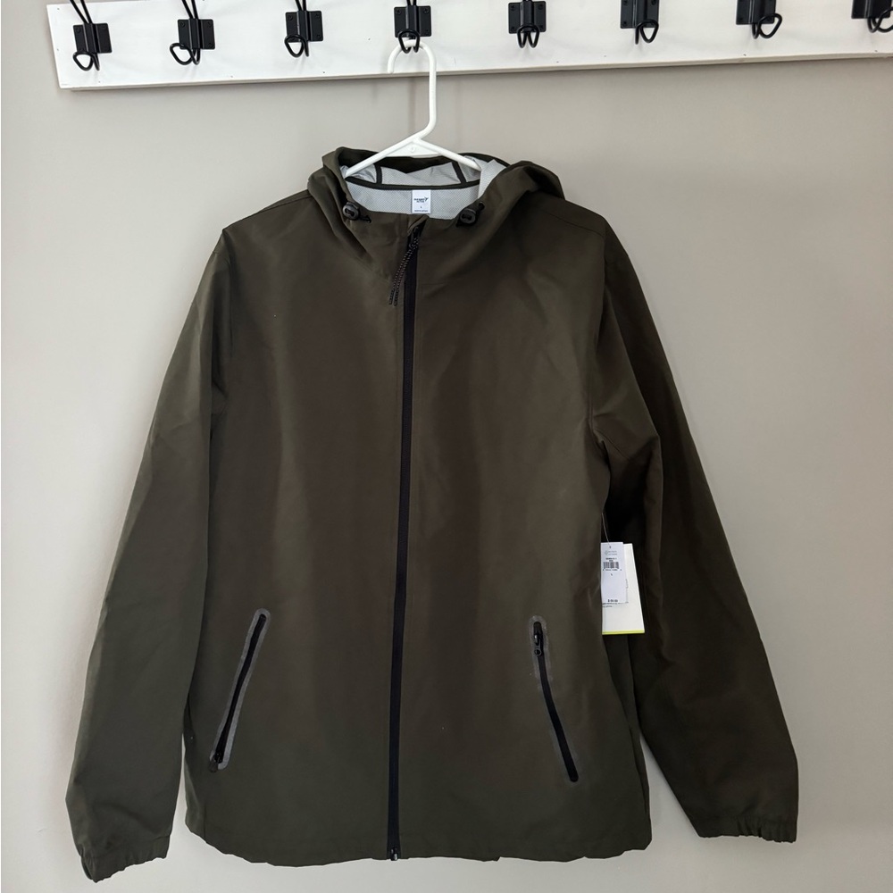 Old Navy Men's Dark Olive Raincoat